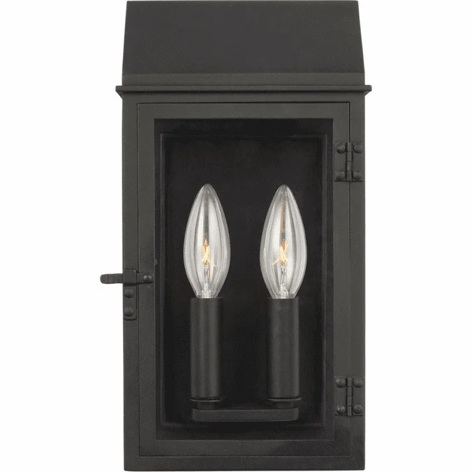 Visual Comfort Studio CO1252TXB Hingham Traditional Textured Black 6.5″ Exterior Lighting Sconce