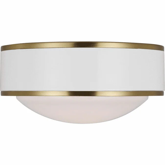 Visual Comfort Studio KSF1061BBSGW Monroe Contemporary Burnished Brass LED Ceiling Light Fixture
