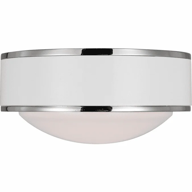 Visual Comfort Studio KSF1061PNGW Monroe Modern Polished Nickel LED Ceiling Lighting Fixture