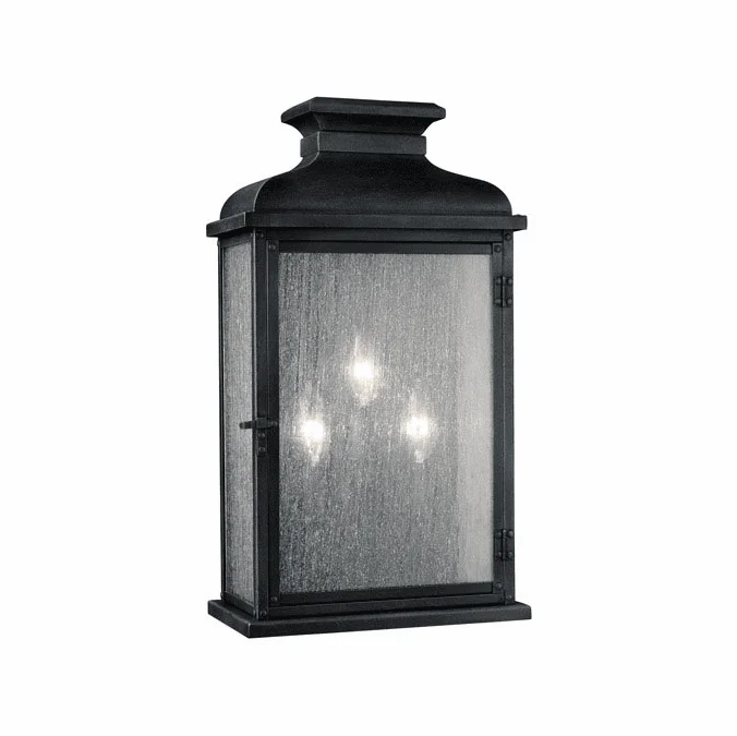 Visual Comfort Studio OL11104DWZ Pediment Contemporary Dark Weathered Zinc Outdoor 10″ Wall Sconce Lighting