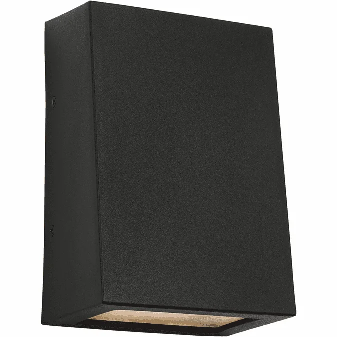 Visual Comfort Studio SLO1311TXB Kakudo Contemporary Textured Black LED Medium Outdoor Sconce Lighting