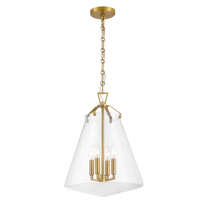 voss 4 light luxe gold pendant