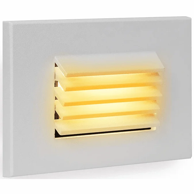 WAC Lighting 4051-AMWT Modern White LED Louvered Indoor Step Light