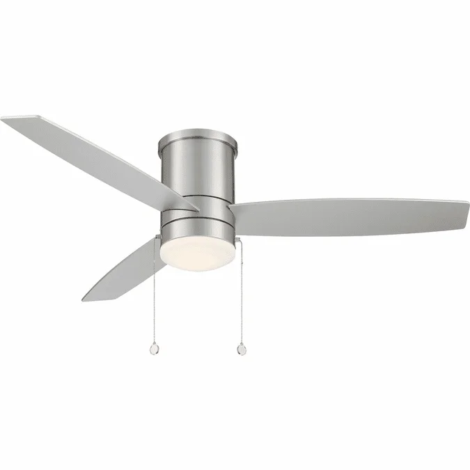 WAC Lighting F-073L-BN Atlantis Contemporary Brushed Nickel LED Interior / Exterior 52″ Home Ceiling Fan
