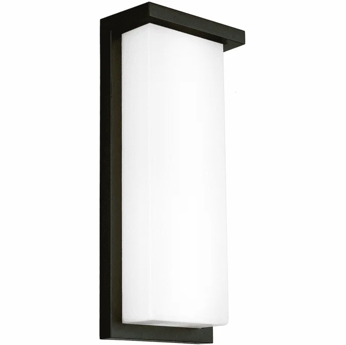 WAC Lighting WS-W190114-30-BK Vega Modern Black LED Exterior Light Sconce