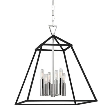 Webster Six Light Pendant in Polished Nickel (70|4919-PN)
