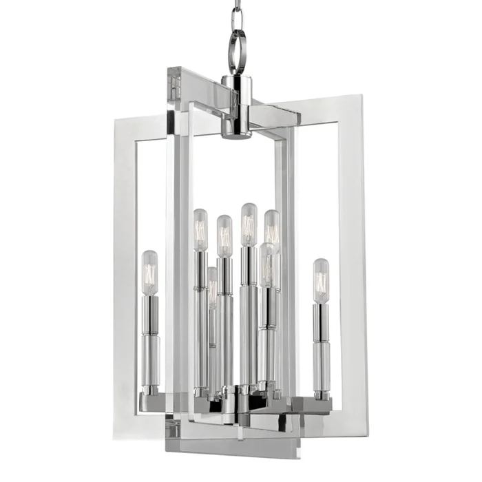Wellington 8-Light Pendant in Polished Nickel 17.5L x 17.5W x 26.5H
