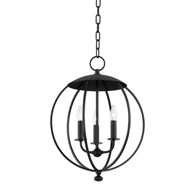 Wesley Three Light Lantern in Aged Iron (70|9117-AI)