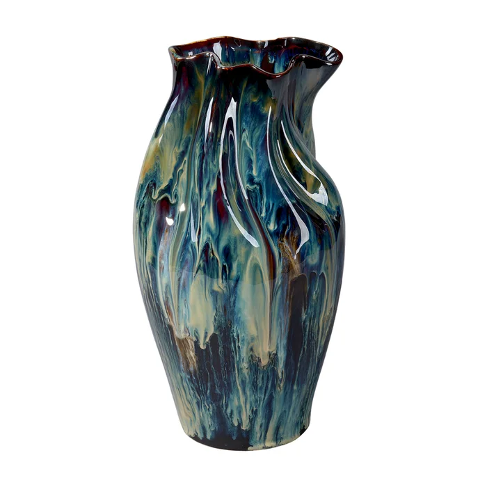 whirl ceramic decorative vase, large