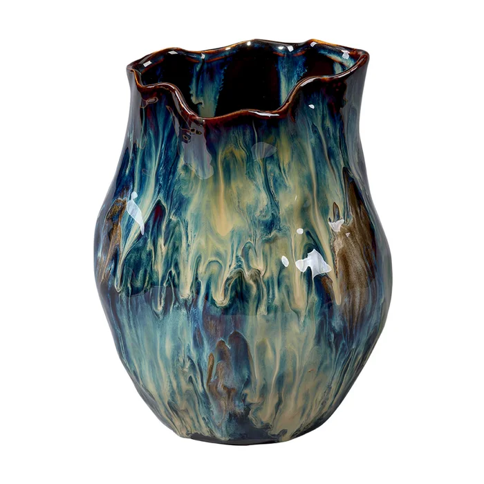 whirl ceramic decorative vase, small