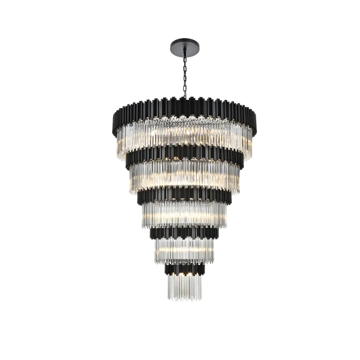 willow 59 inch chandelier in black