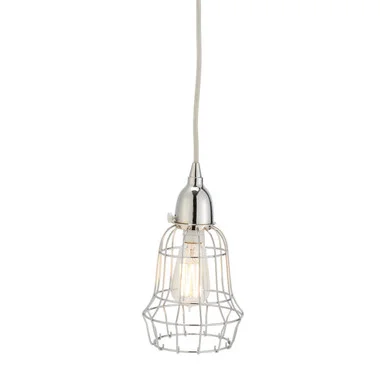Wire One Light Mini Pendant in Silver (45|225040)