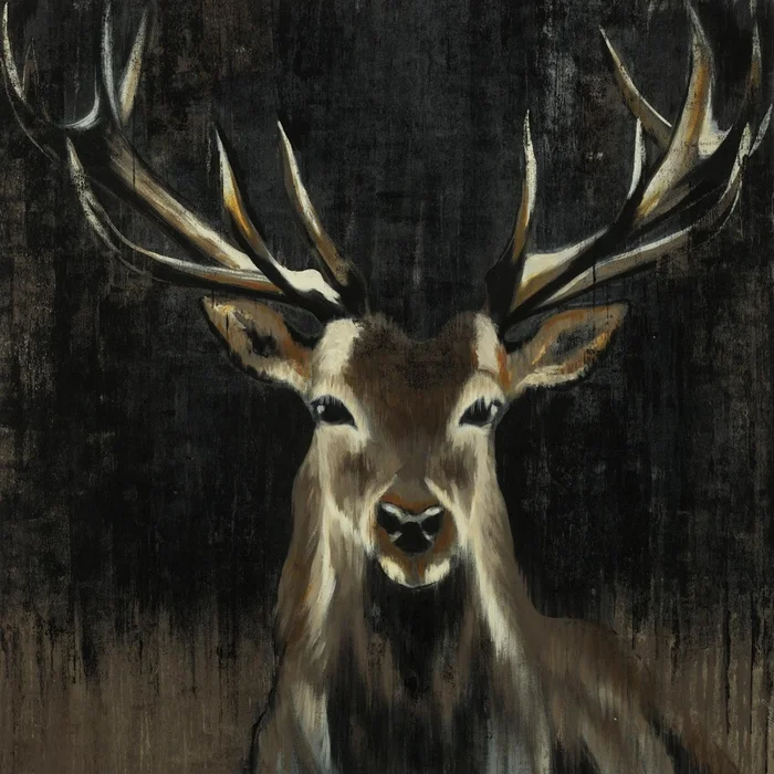 Young Buck Giant Art 54×54 Wall Art|uvre dart murale Giant Art Young Buck 54×54