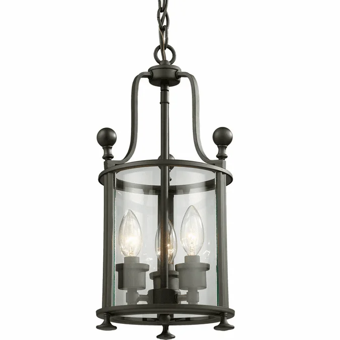 Z-Lite 135-3 Wyndham Bronze 17.75″ Tall Foyer Light Fixture