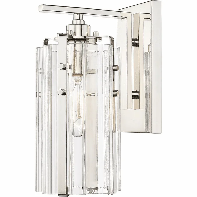 Z-Lite 3036-1S-PN Alverton Contemporary Polished Nickel Light Sconce