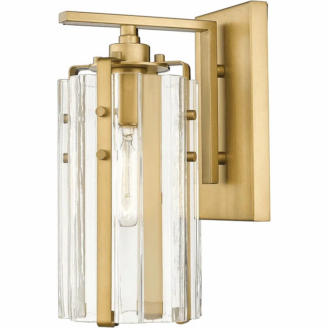 Z-Lite 3036-1S-RB Alverton Contemporary Rubbed Brass Wall Sconce Lighting