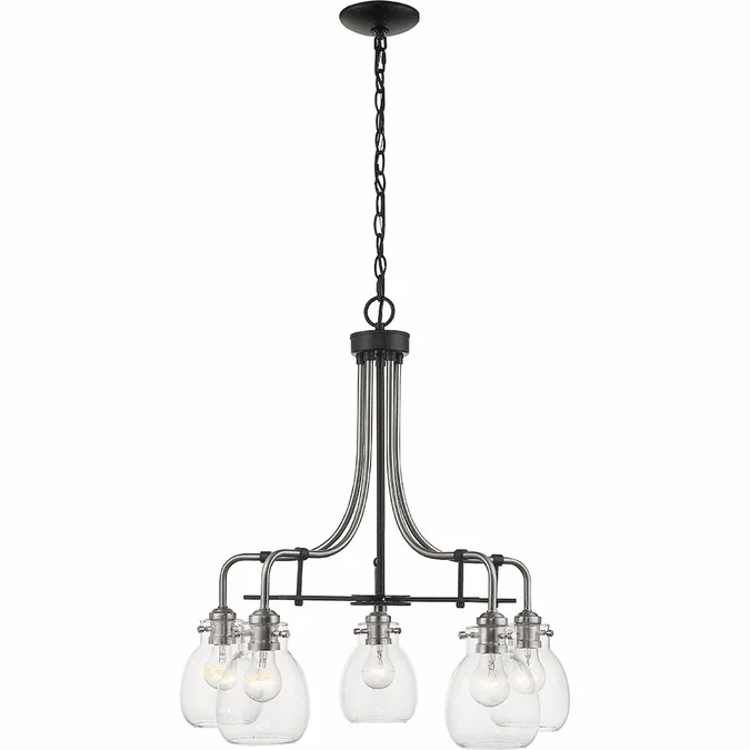 Z-Lite 466-5MB-BN Kraken Modern Matte Black & Brushed Nickel Ceiling Chandelier