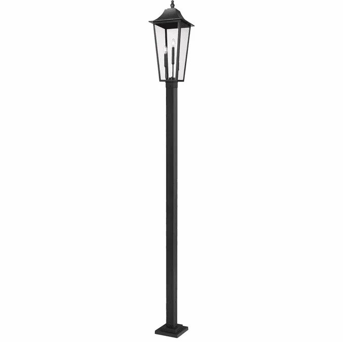 Z-Lite 5008PHXLS-536P-BK Gannon Black Exterior Lamp Post Light