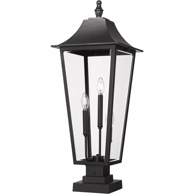 Z-Lite 5008PHXLS-SQPM-BK Gannon Black Pier Mount