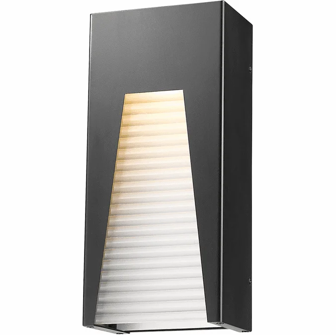 Z-Lite 561M-BK-SL-FRB-LED Millenial Contemporary Black Silver LED Exterior Lighting Wall Sconce