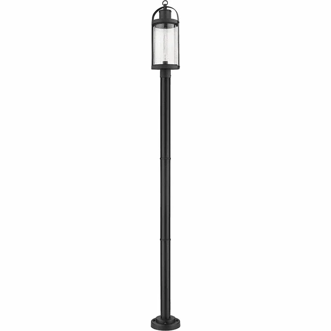 Z-Lite 569PHB-567P-BK Roundhouse Contemporary Black Outdoor Landscape Light Fixture