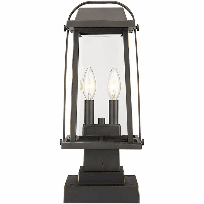 Z-Lite 574PHMS-SQPM-ORB Millworks Oil Rubbed Bronze Outdoor Pier Mount