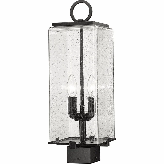 Z-Lite 592PHMS-BK Sana Modern Black Exterior Lighting Post Light