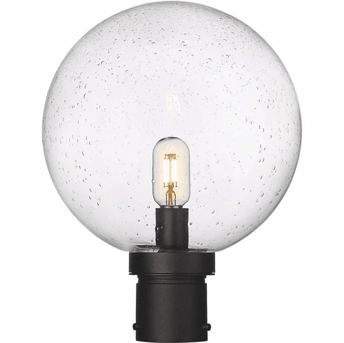 Z-Lite 599PHB-BK Laurent Modern Black 12″ Exterior Lighting Post Light