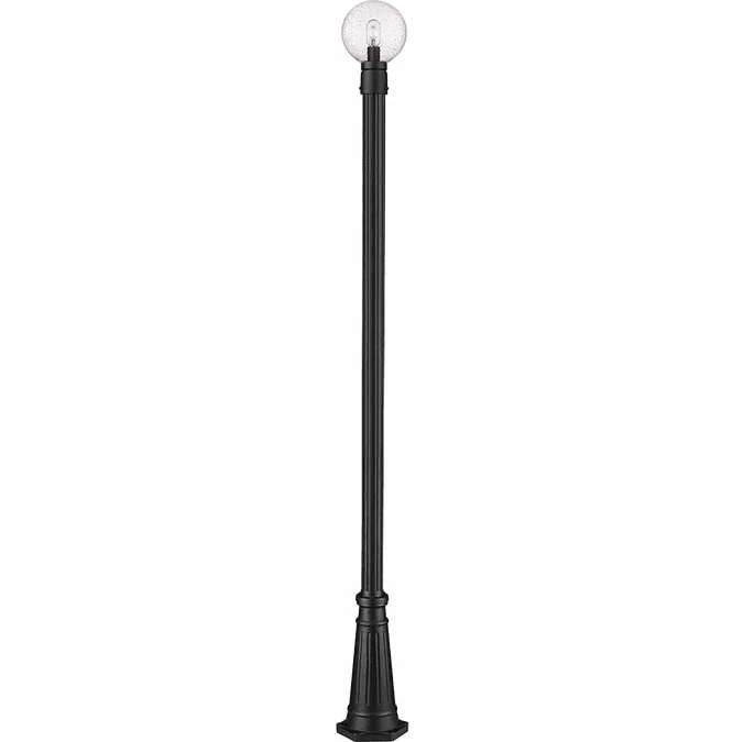 Z-Lite 599PHM-519P-BK Laurent Contemporary Black 10″ Outdoor Post Lighting