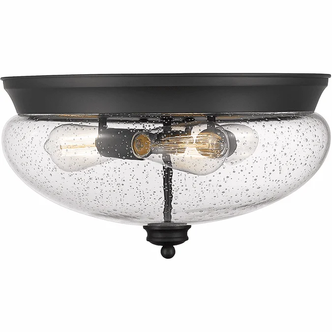 Z-Lite 722F3-MB Amon Modern Matte Black Ceiling Light Fixture