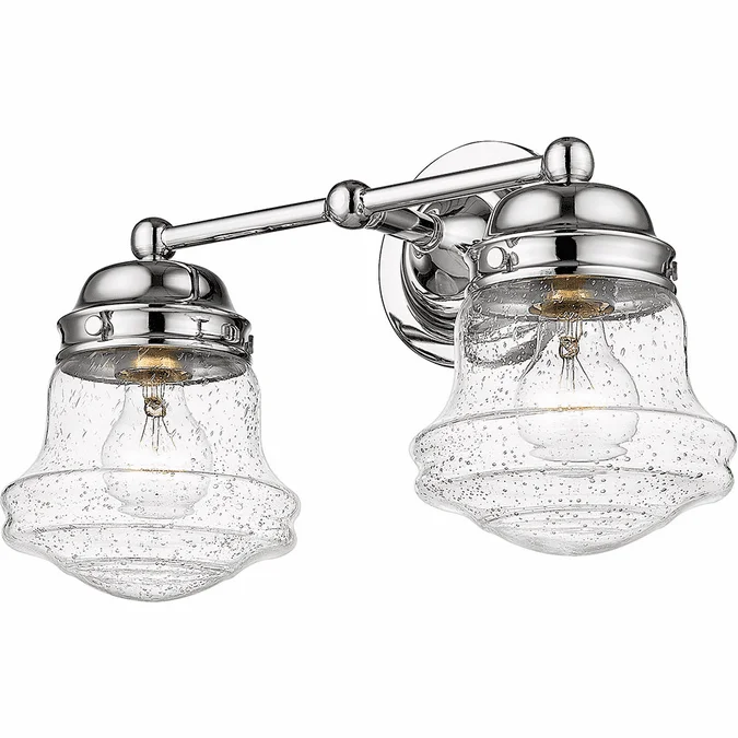 Z-Lite 736-2V-CH Vaughn Modern Chrome 2-Light Bathroom Lighting Fixture