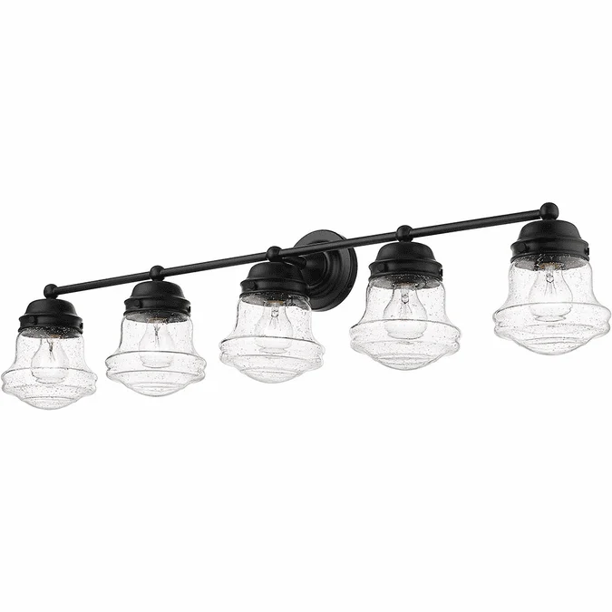Z-Lite 736-5V-MB Vaughn Contemporary Matte Black 5-Light Bath Sconce