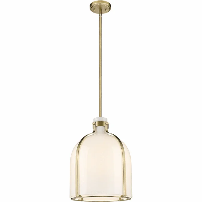 Z-Lite 818-12RB Pearson Contemporary Rubbed Brass 12″ Pendant Lamp