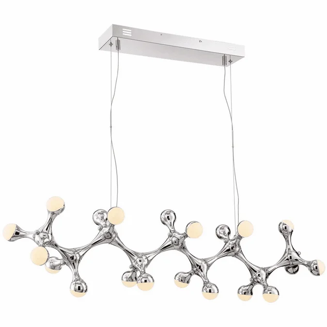 Zeev Lighting CD10190/LED/CH Molecule Modern Chrome LED Island Lighting