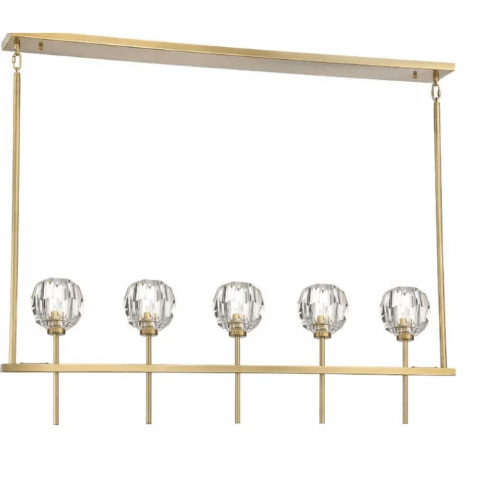 Zeev Lighting CD10268/5/AGB Parisian Modern Aged Brass Kitchen Island Light