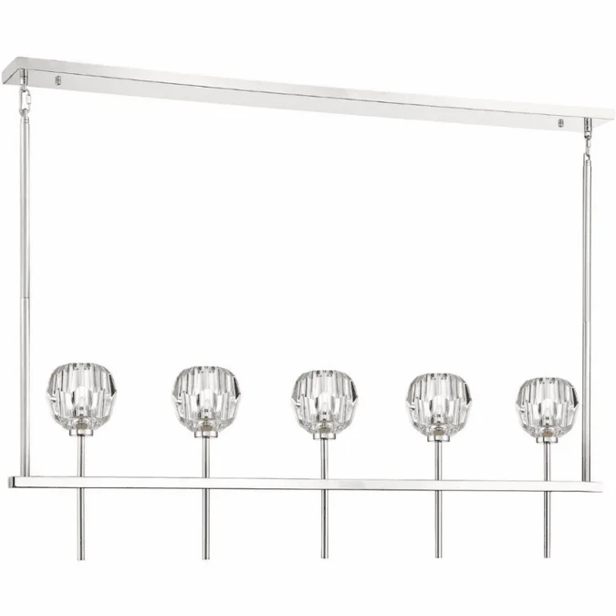 Zeev Lighting CD10269/5/PN Parisian Modern Polished Nickel Island Light Fixture
