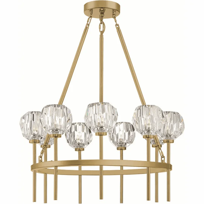 Zeev Lighting CD10270/9/AGB Parisian Modern Aged Brass Chandelier Light