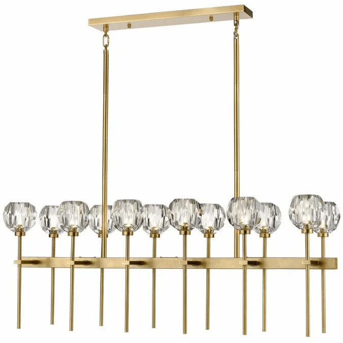 Zeev Lighting CD10303/12/AGB Parisian Modern Aged Brass Kitchen Island Light
