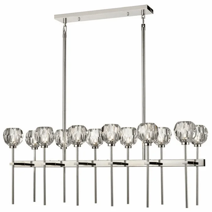 Zeev Lighting CD10304/12/PN Parisian Contemporary Polished Nickel Island Light Fixture