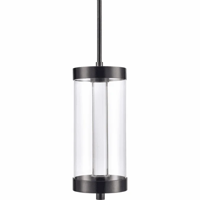 Zeev Lighting EP11118/LED-12R/MBK Claro Contemporary Matte Black LED Outdoor Drop Lighting Fixture