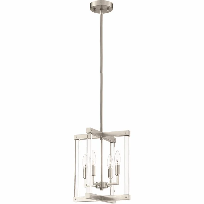 Zeev Lighting P30083/4/PN Regent Contemporary Polished Nickel Foyer Light Fixture