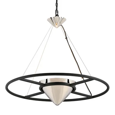 Zero Gravity LED Pendant in Carbide Blk & Pol Nickel (67|FL4817)